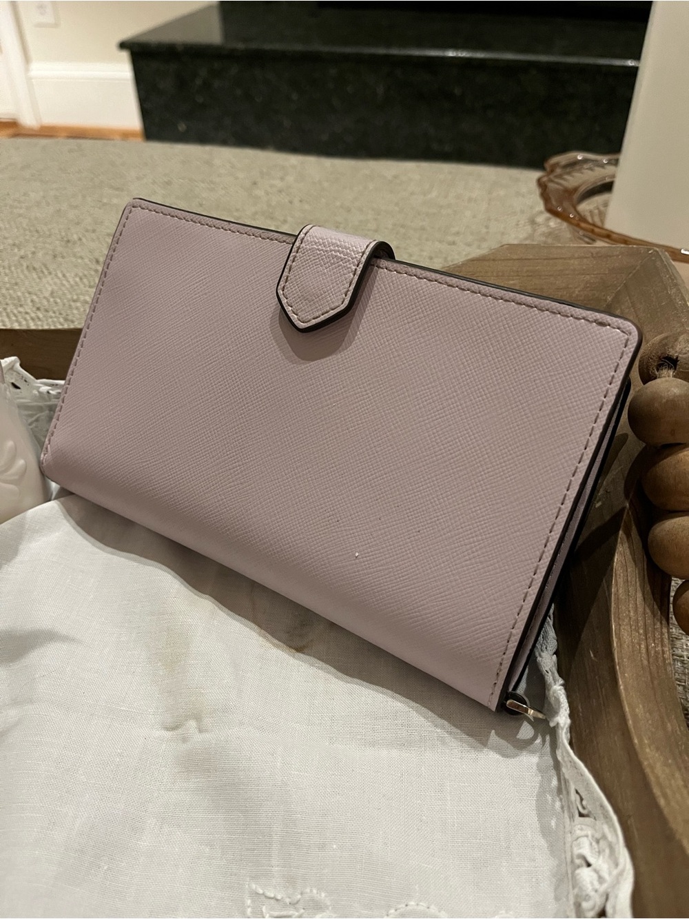 kate spade Pale Pink Saffian Wallet - Picture 3 of 10
